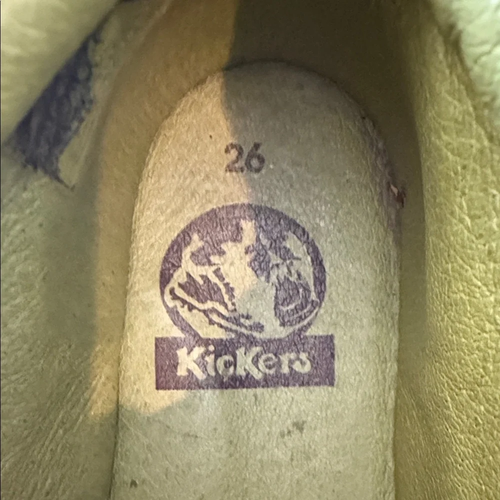 Kickers Brown and Tan leather Kids Boots size 26 / 9.5 us